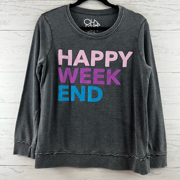 Chaser Happy Weekend Long Sleeve Top Size M - Picture 5 of 11